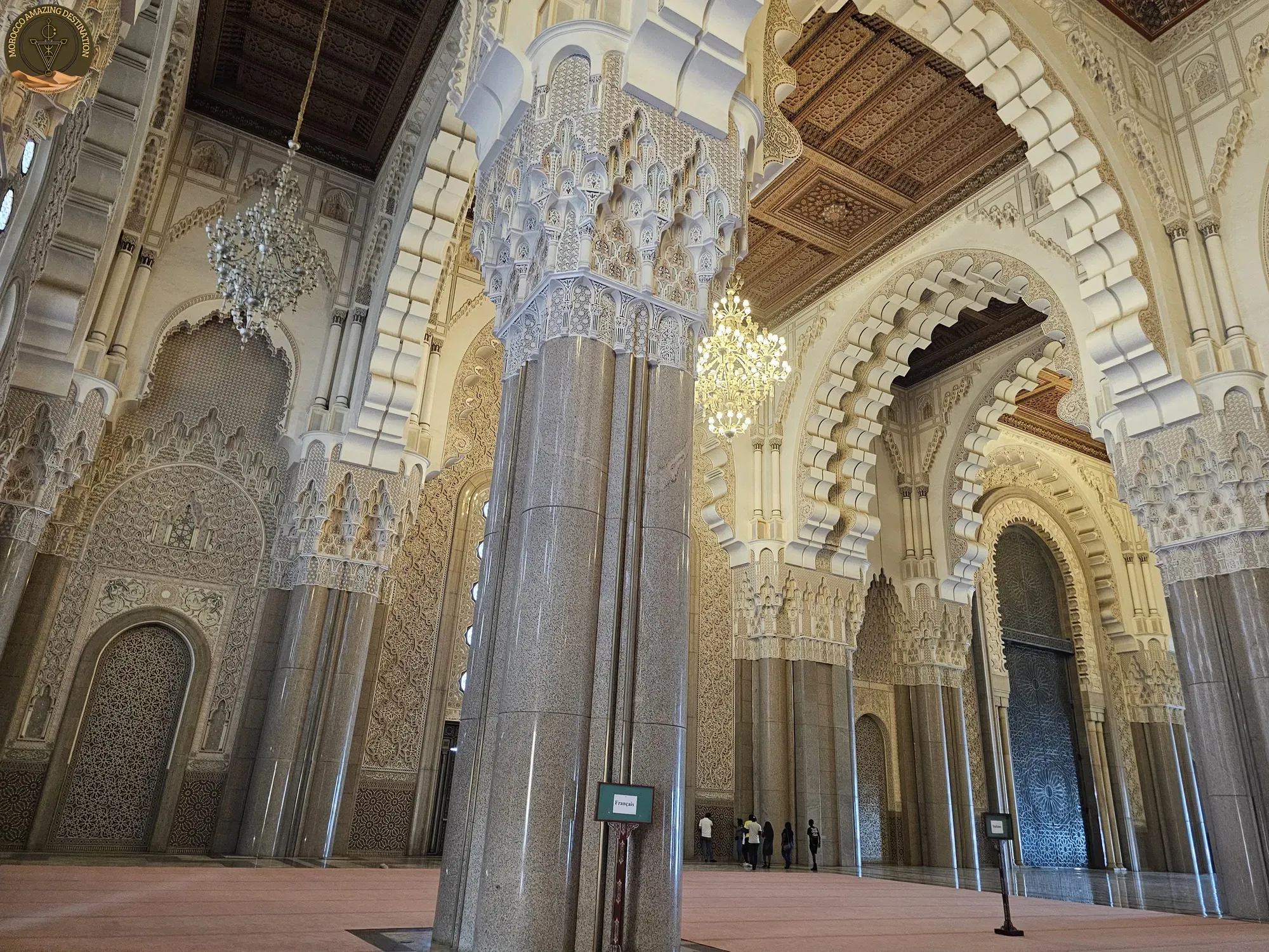 Hassan II Mosque in Casablanca beside the Atlantic