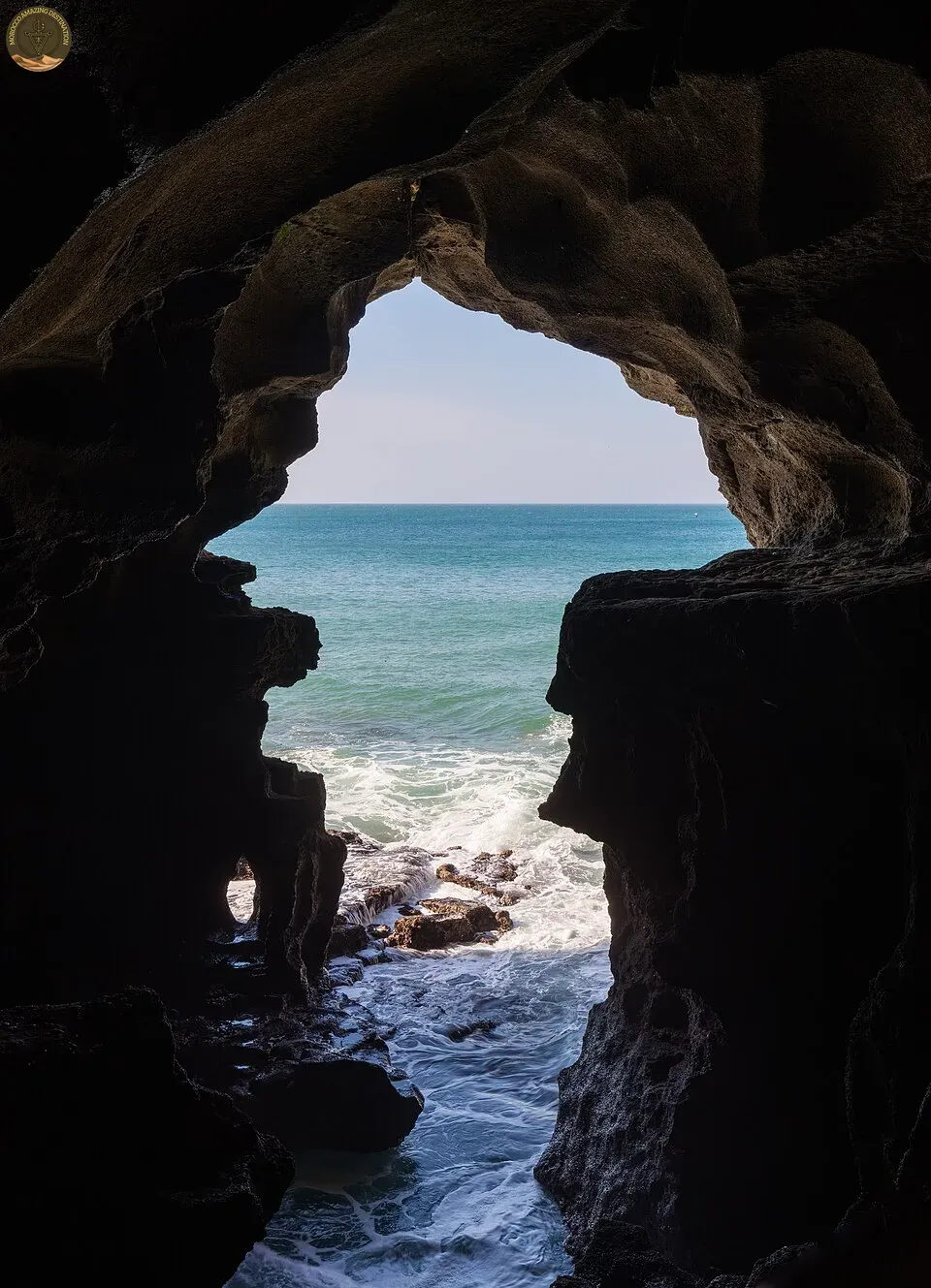 Hercules Cave sea opening shaped like Africa near Tangier