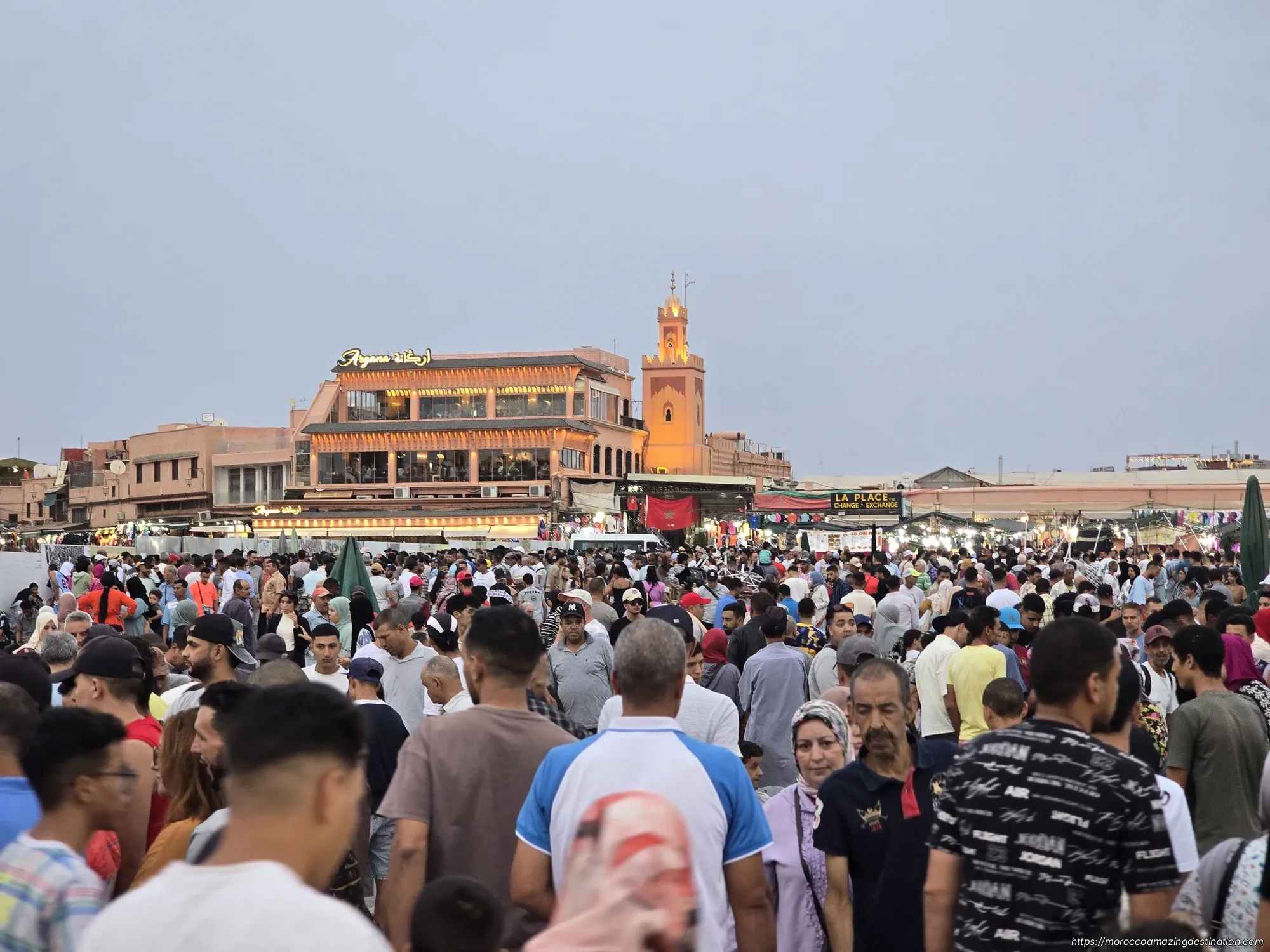 Marrakech medina in warm October light