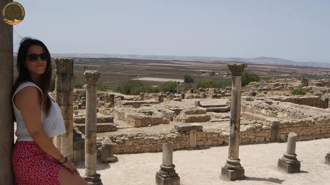 Roman ruins of Volubilis on the plain near Meknes