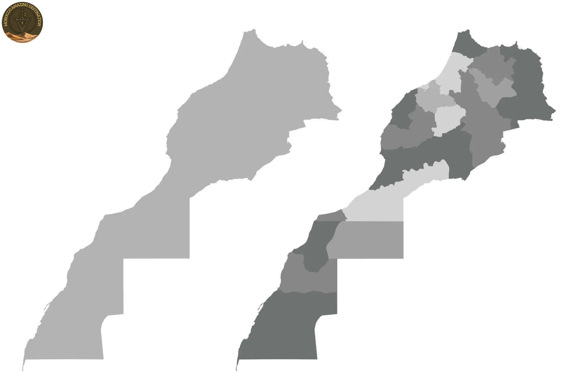 Map of Morocco showing Erfoud in the southeast