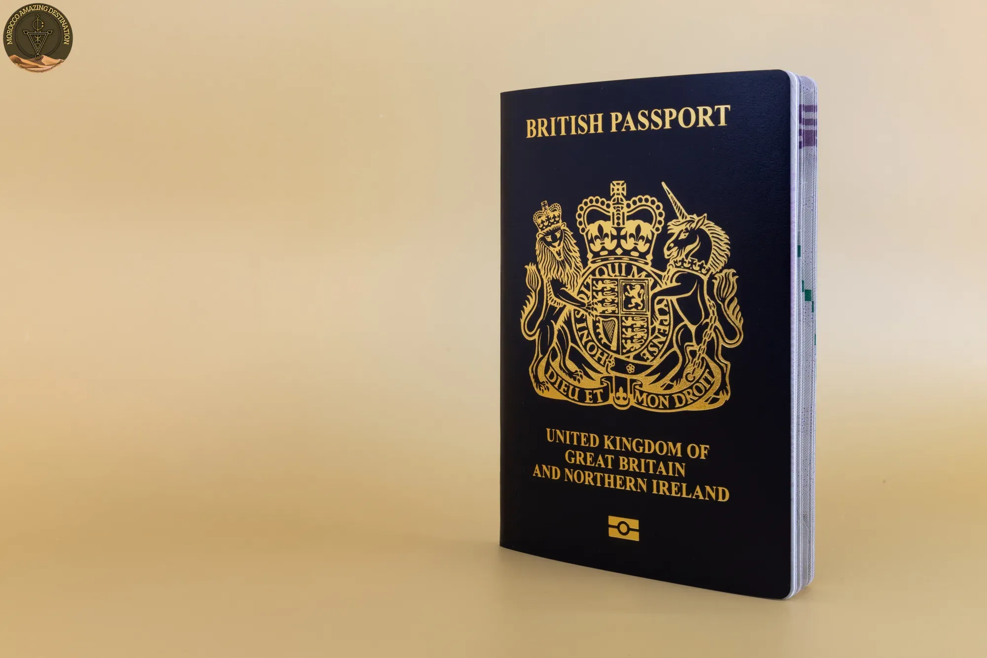 UK passport ready for a short flight to Morocco